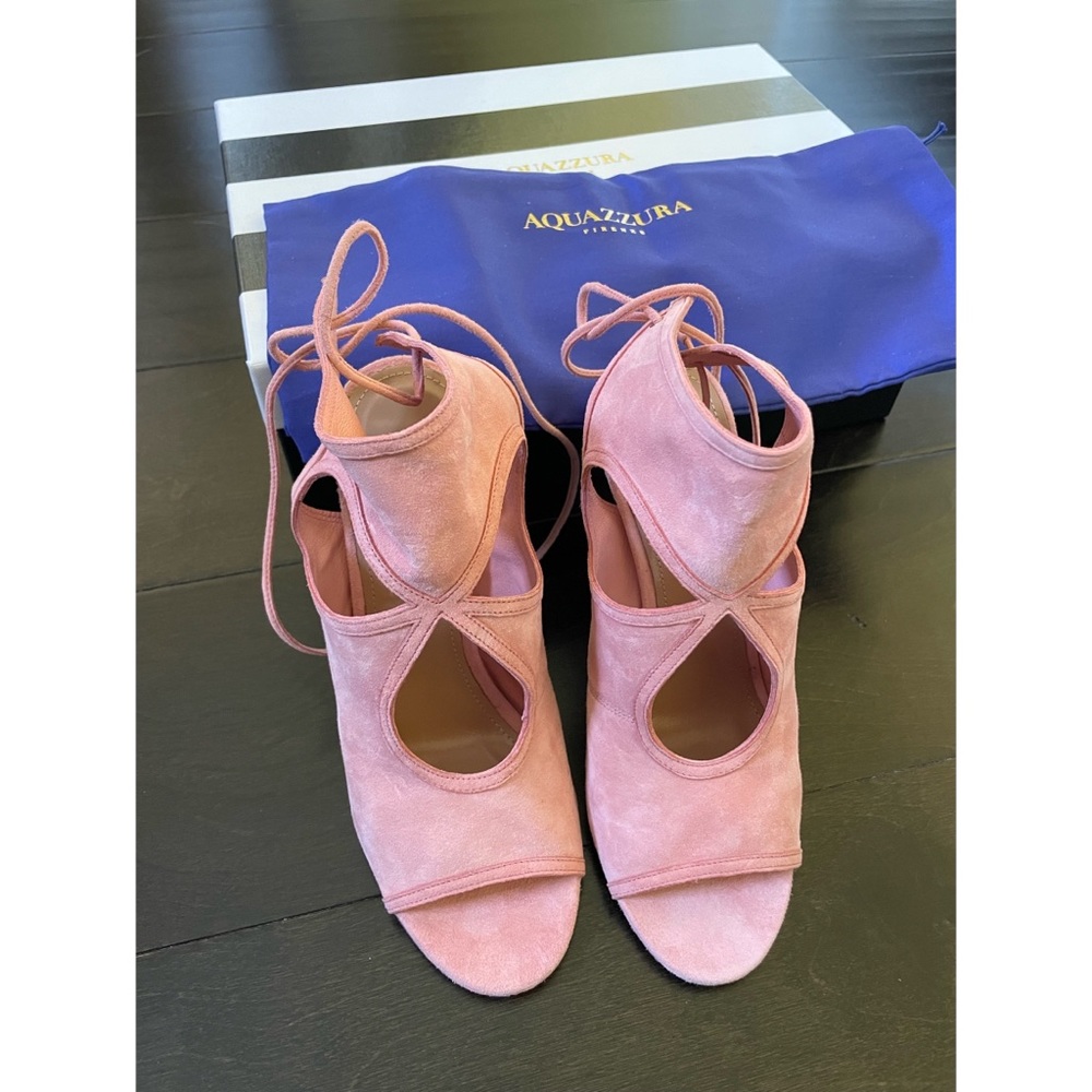 AUTHENTIC Aquazzura Suede Heels Size 35
